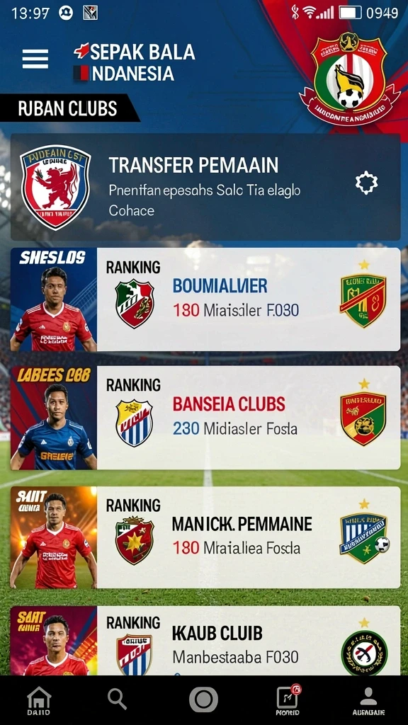 Beragam pilihan permainan menarik dalam aplikasi Download idnscore APK untuk Android.